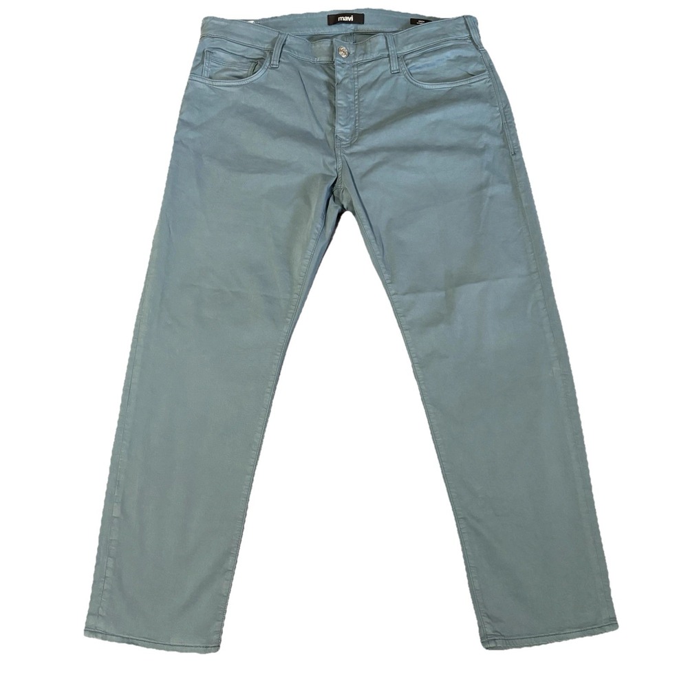 Mavi Zach Chino Pants Men 38x30 Sky Blue Straight Leg Twill Stretch Jeans M00453